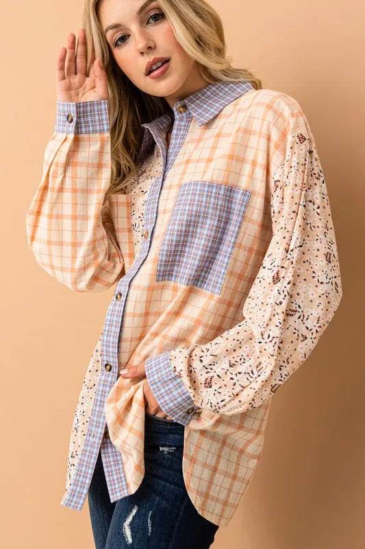 And The Why Floral and Plaid Color Block Shirts with Pocket Trendsi 7b3b28a683dc4e5aaa3d05e9e6d1849d-Max-Origin