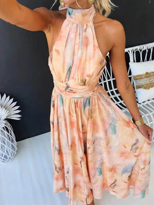 Floral Halter Neck Backless Summer Dress Coral Color Trendsi 7b48ca98-1ca2-43c4-8d39-69442d1f0bb8-Max-Origin