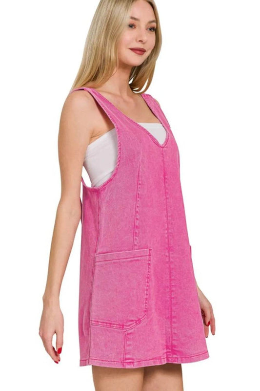 Zenana Washed Adjustable Strap Denim Overall Dress Trendsi 7b86e119-3eef-4aa8-9e2d-0618a4d9b50b-Max-Origin