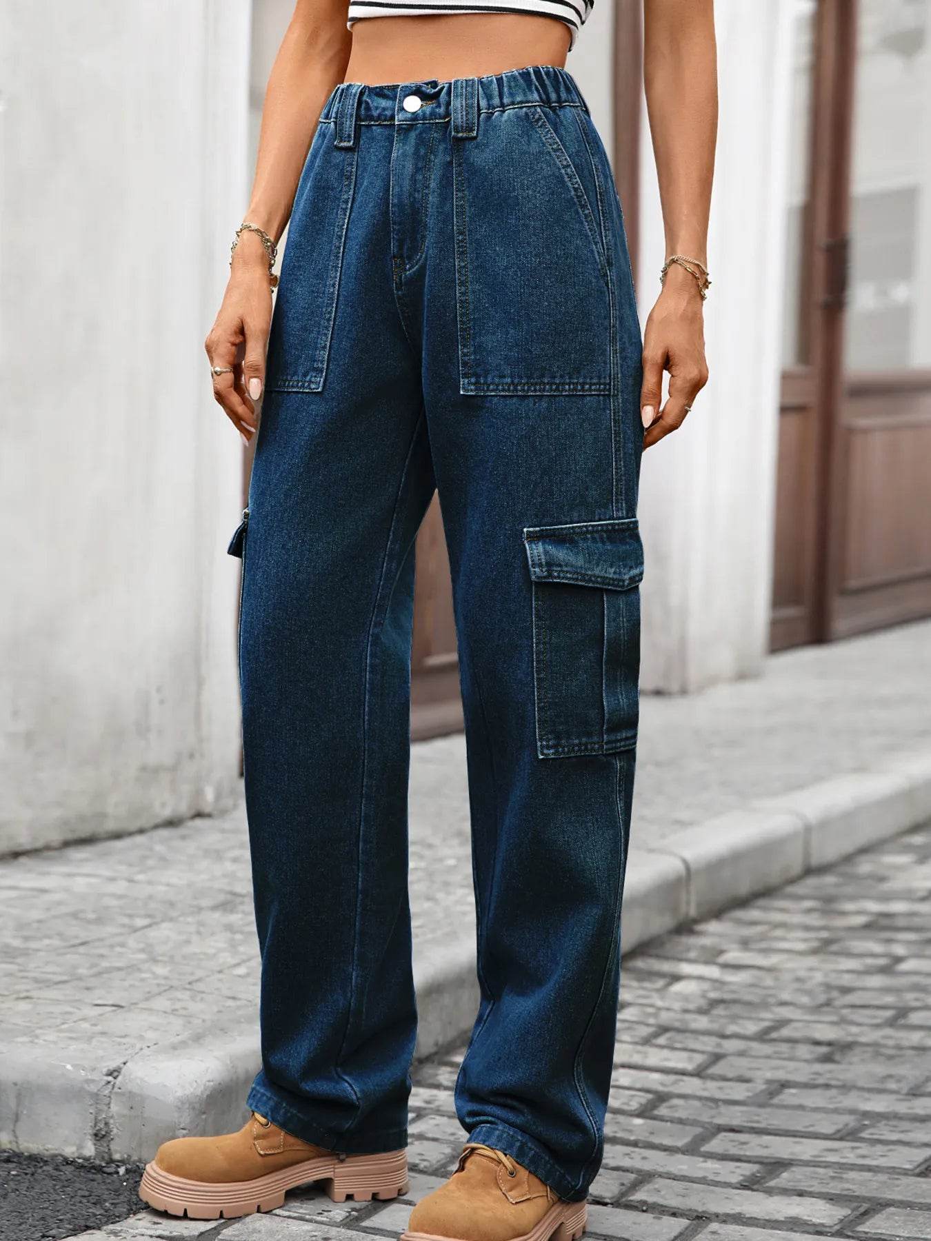 High-Waisted Cargo Jeans Dark Blue Trendsi 7bb0de9f4dce4397ad06a845e21d9b0a-Max-Origin