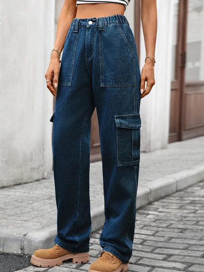 High-Waisted Cargo Jeans Dark Blue Trendsi 7bb0de9f4dce4397ad06a845e21d9b0a-Max-Origin