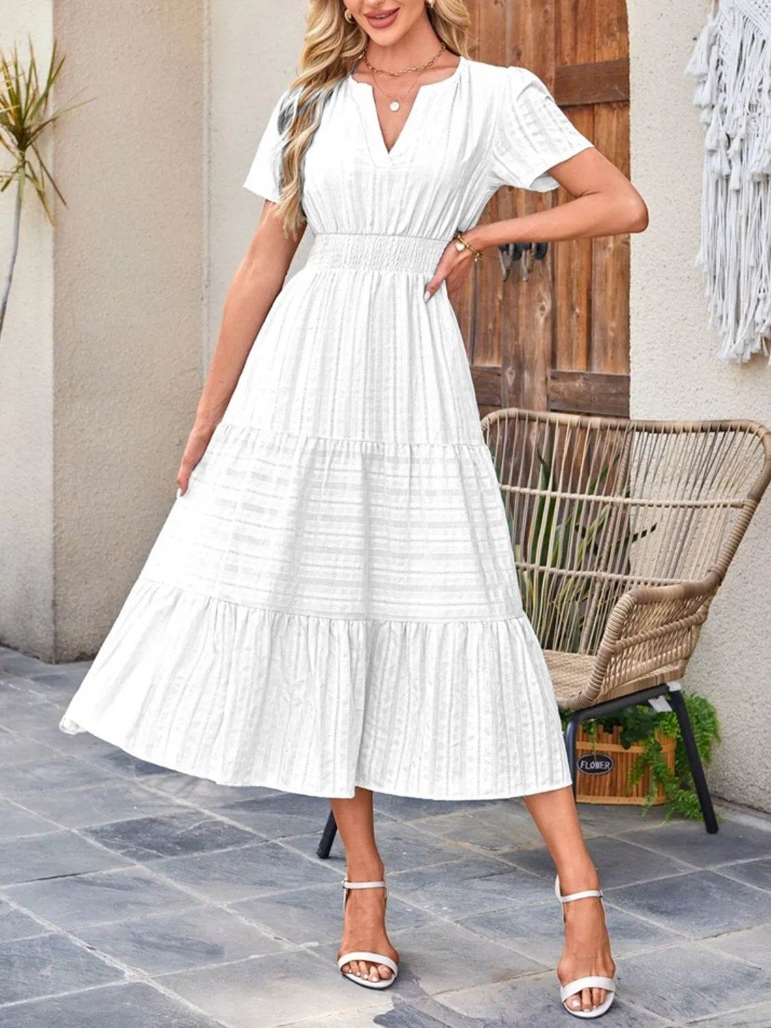 Tiered Notched Short Sleeve Dress Trendsi 7c33f57f-77cc-4b78-841c-52cefe952dff-Max-Origin