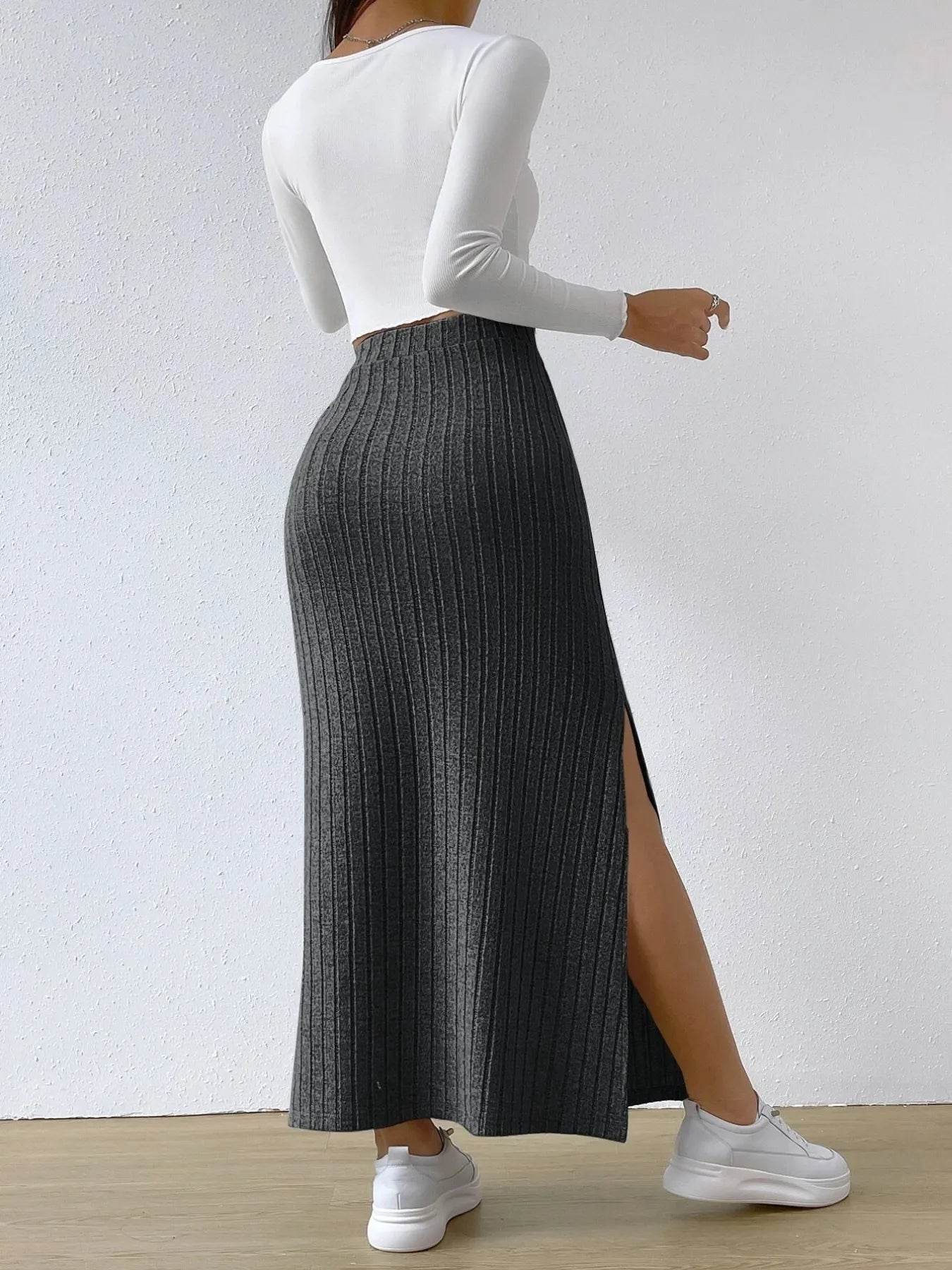 High Waist Ribbed Knit Maxi Skirt Trendsi 7c4c459b-d232-4ed5-957e-01463b2238ba-Max-Origin