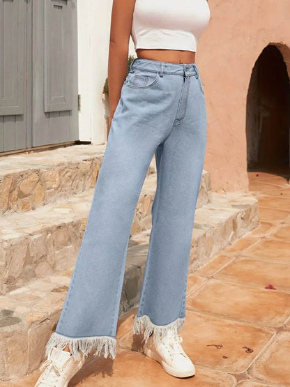 Raw Hem Bootcut Jeans with Pockets Trendsi 7c4ea938-a684-41c1-883f-2bb2526e4180-Max