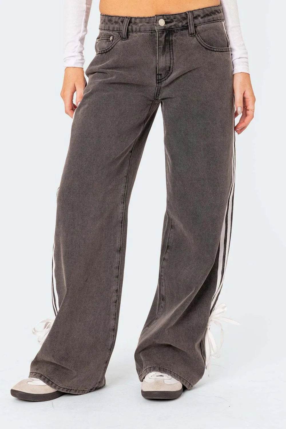 Side Striped Loose Fit Jeans Mocha Trendsi 7c53a23e-58c7-4cf0-a353-3f9a54e47470-Max-Origin