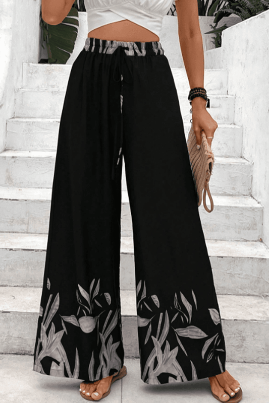 Honey Drawstring High Waist Relax Fit Long Pants Black Trendsi 7ca1709b95a340de92717296b52598d4-Max