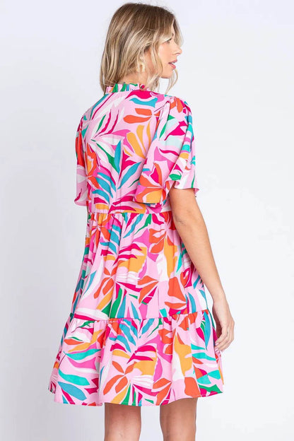 GeeGee Printed Short Sleeve Ruffle Hem Dress Trendsi 7ca54b2b-aea3-46ae-9c1e-c29bd8c8db00-Max