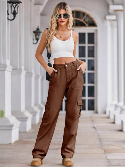 High-Waisted Cargo Jeans Trendsi 7cb2617cb50d4f8aa9462dcf1953b369-Max-Origin