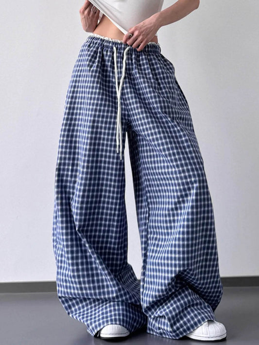 Drawstring Plaid Wide Leg Pants Blue Trendsi 7d31b0e0-3221-4ebe-bebb-ea8794e19258-Max-Origin