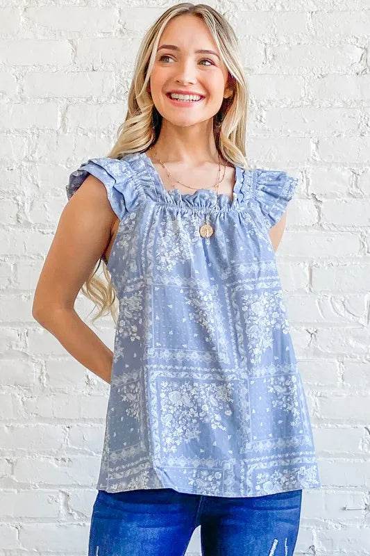 And The Why Boho Print Ruffle Baby Doll Tank Top Trendsi 7d4bdce784794b2683bf46fb6d680eef-Max-Origin