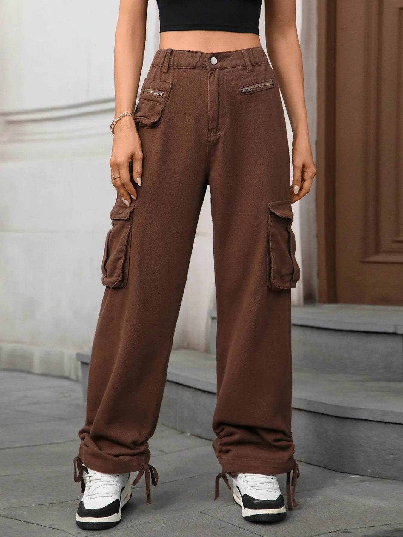 Wide Leg Cargo Jeans Brown Trendsi 7d5f7a47d21c4826a25ced945c204f01-Max-Origin