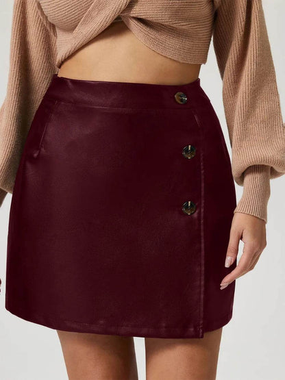 Buttoned High Rise Mini Skirt Trendsi 7d8371a2-4544-405a-9b9d-af2ace6ee8d4-Max