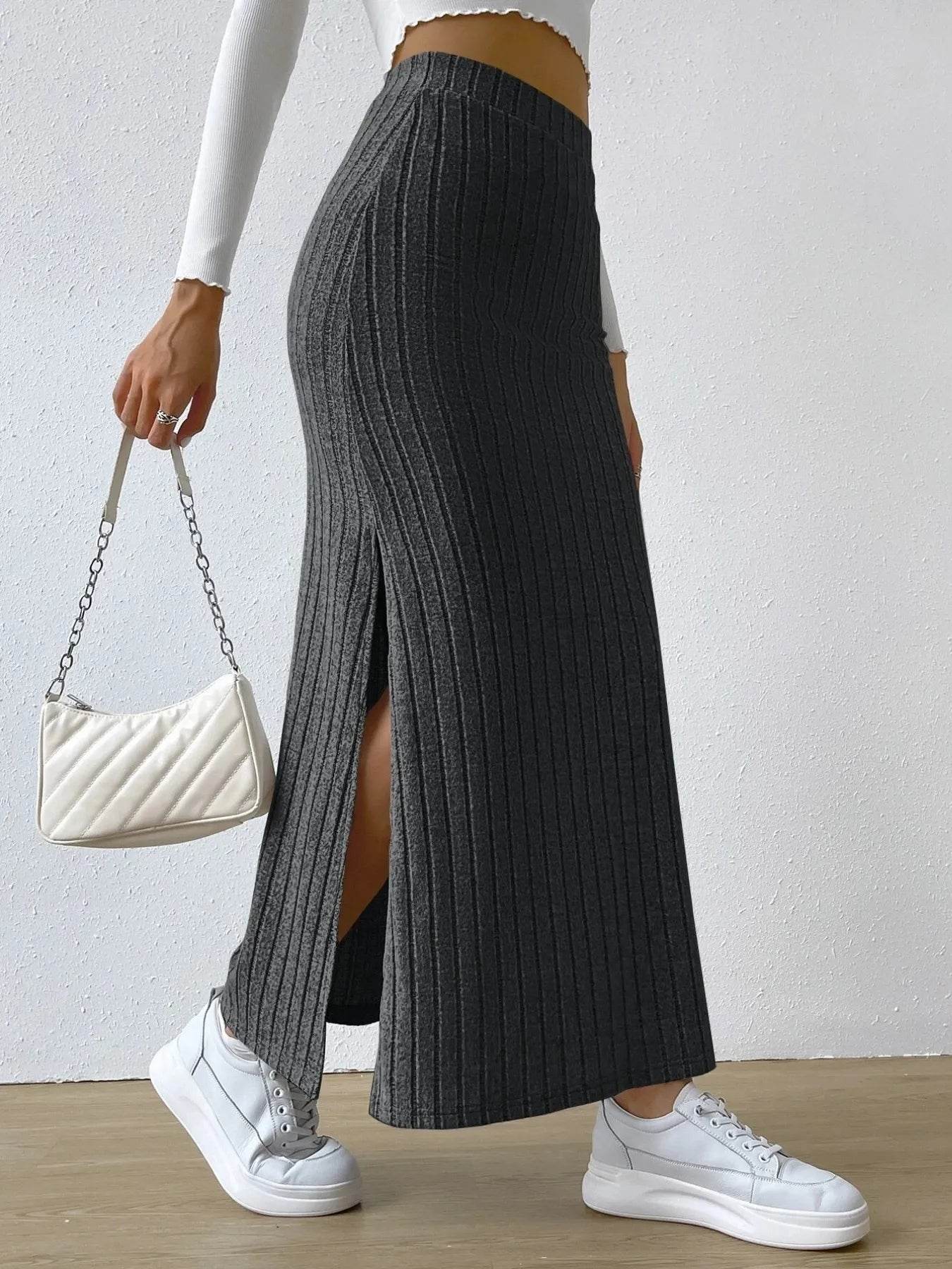 High Waist Ribbed Knit Maxi Skirt Trendsi 7db58082-4ae3-4bf4-8237-5a747e06f4ea-Max-Origin
