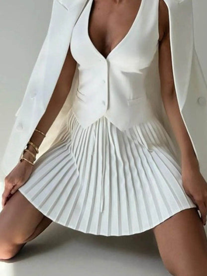 Button Up Vest and Pleated Mini Skirt Set White Trendsi 7dc6b8e9-08a5-4604-b204-a2188001e2c2-Max-Origin