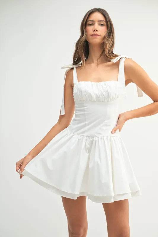 MABLE Shoulder Tie Corset Panel Mini Dress OFF WHITE Trendsi 7dfd21adc279459ea78954b1a5c01311-Max-Origin