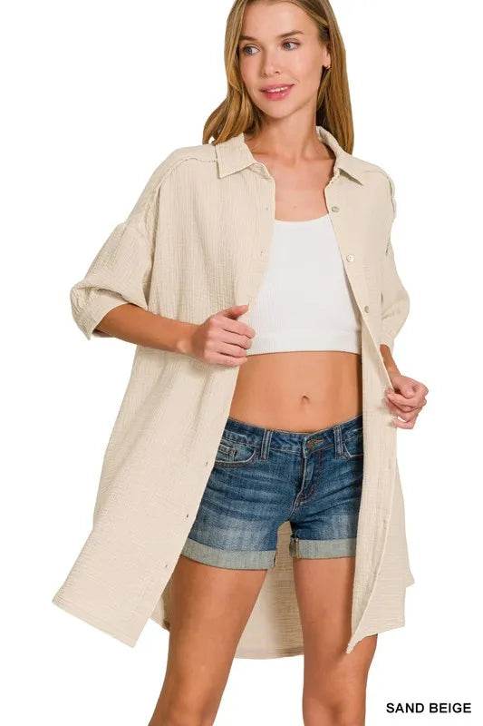 Zenana Washed Double Gauze Button Down Shirt Dress Trendsi 7e4e70ba3437467e9d5d8083cdc23570-Max-Origin