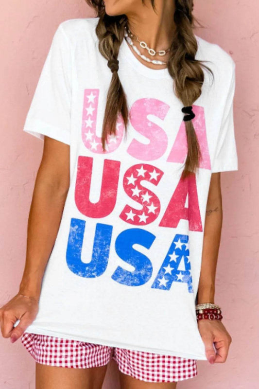 Letter Graphic Round Neck Short Sleeve T-Shirt White Trendsi 7e732337-1093-4f42-8284-b85d771a3f92-Max-Origin