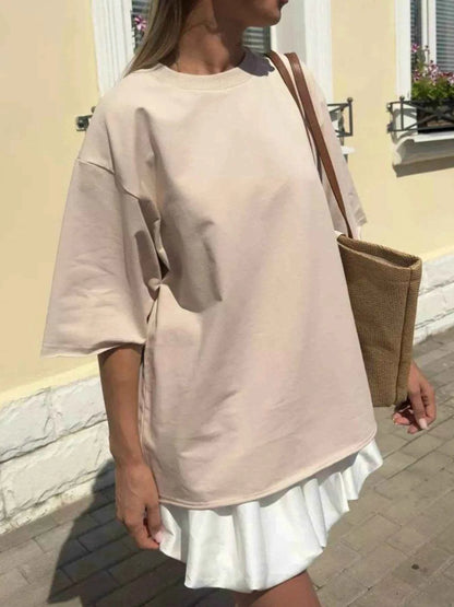 Round Neck Half Sleeve Oversized T-Shirt Trendsi 7e8be346-d1d9-4dfd-bb63-e5aaa1e91a61-Max-Origin