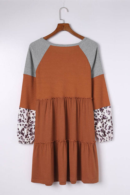 Round Neck Frill Trim Dress Trendsi 7e928393f6eb490bbf6d382904c4c3a6-Max