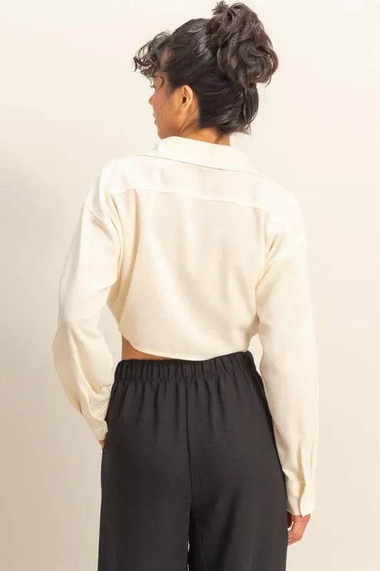 HYFVE Washed Tie Front Crop Top Trendsi 7ee12307d0584b01b19680caadfc5a09-Max-Origin