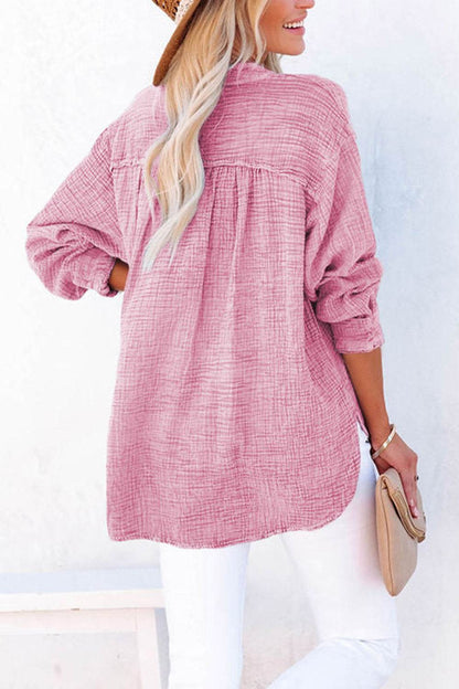Buttoned Long Sleeve Blouse Trendsi 7f09604c1f5f4529ad80b65c18fc8606-Max