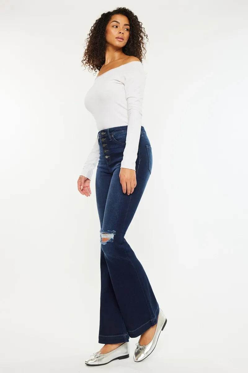 Kancan Button Fly High Rise Distressed Flare Jeans Trendsi 7f38e91c81624b1a810a9c9b0dd66298-Max-Origin