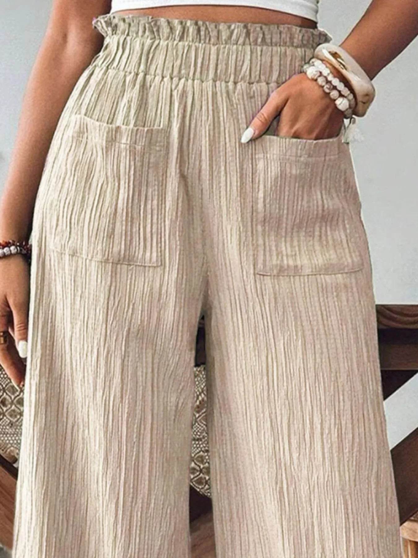 Textured Wide-Leg Pants Trendsi 7f456461-6542-443a-a7eb-22456413414b-Max-Origin