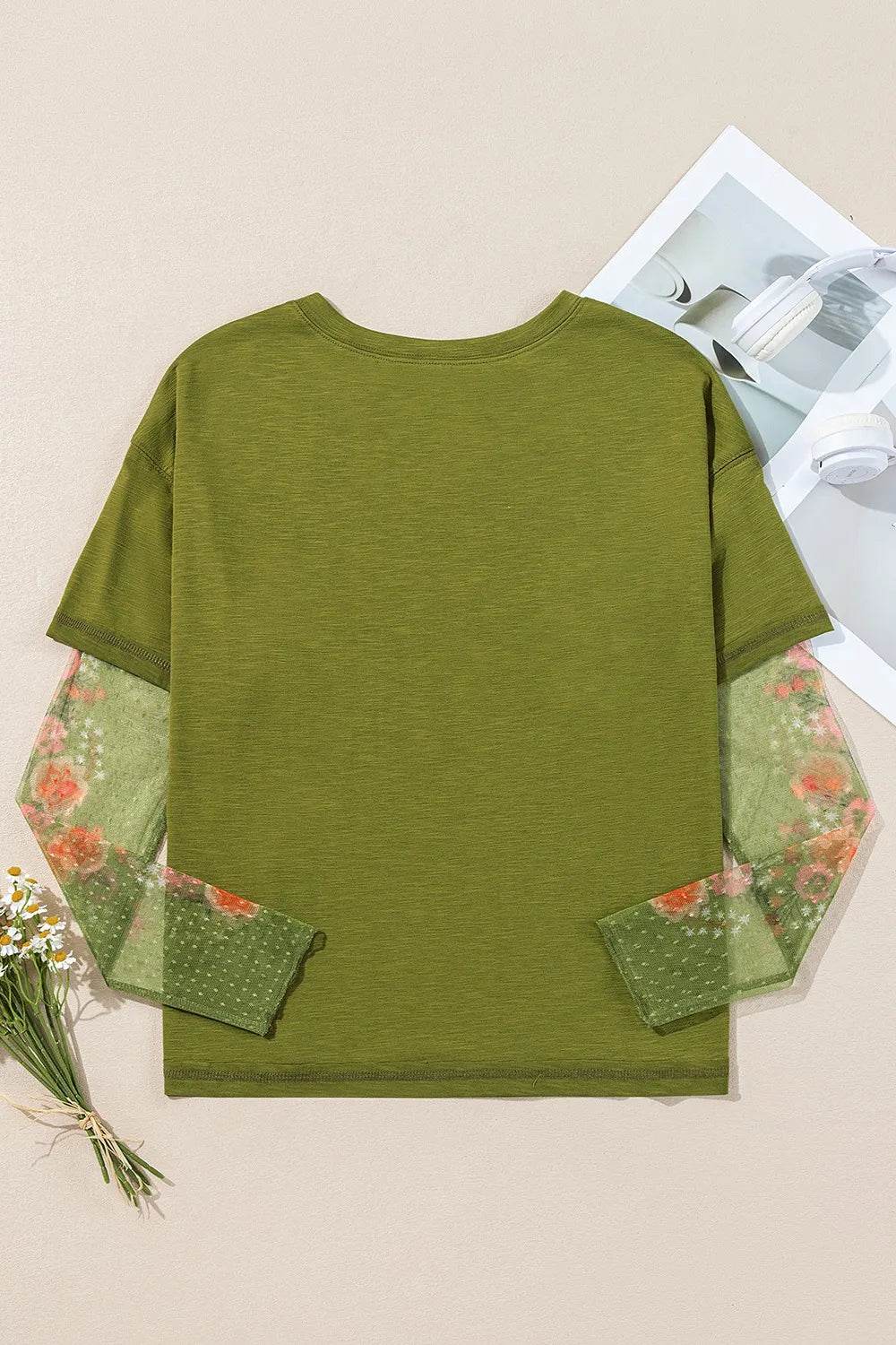 Round Neck Mesh Long Sleeve T-Shirt Trendsi 7f87eba2-1581-4d3d-87b0-94eda3b2bff2-Max-Origin