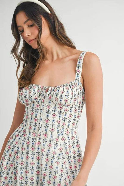 MABLE Floral Print Bustier Back Lace Up Midi Dress Trendsi 7f8bd508d15c4bd88f9317a363562d9b-Max-Origin