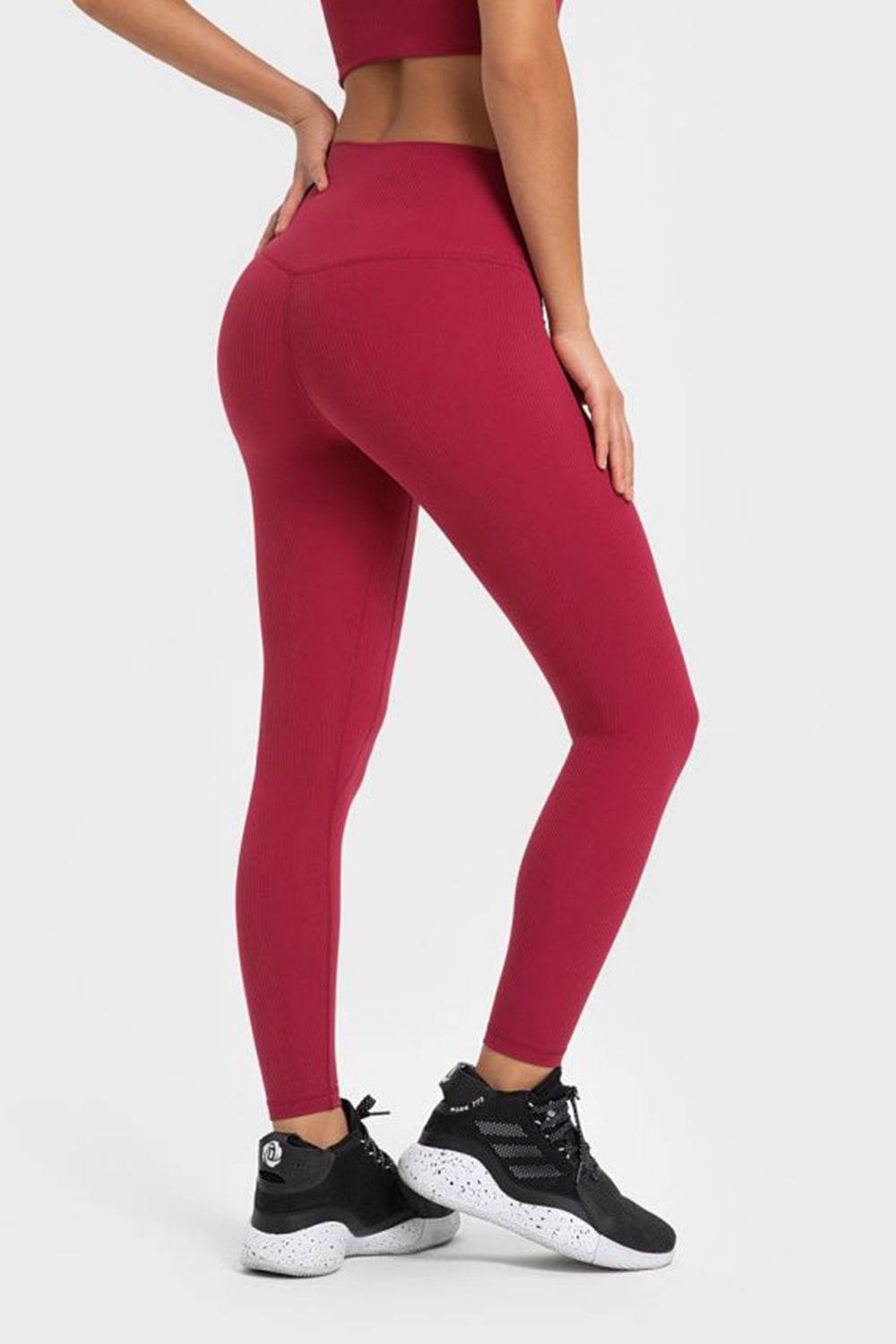Millennia Highly Stretchy Wide Waistband Yoga Leggings Trendsi 7f97748db55d45058510ac4610c4fde5-Max