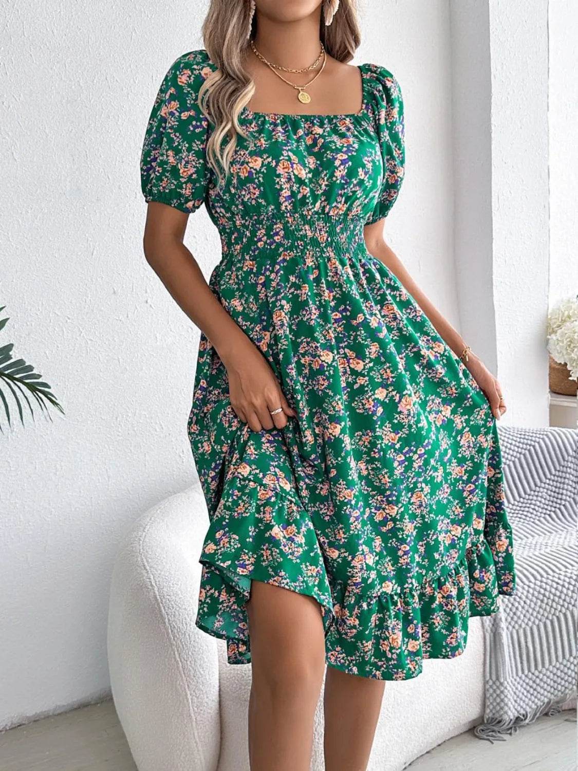 Ruffled Hem Floral Puff Sleeve Dress Trendsi 7fa17434-00a5-4780-9960-75f30bec8fea-Max-Origin