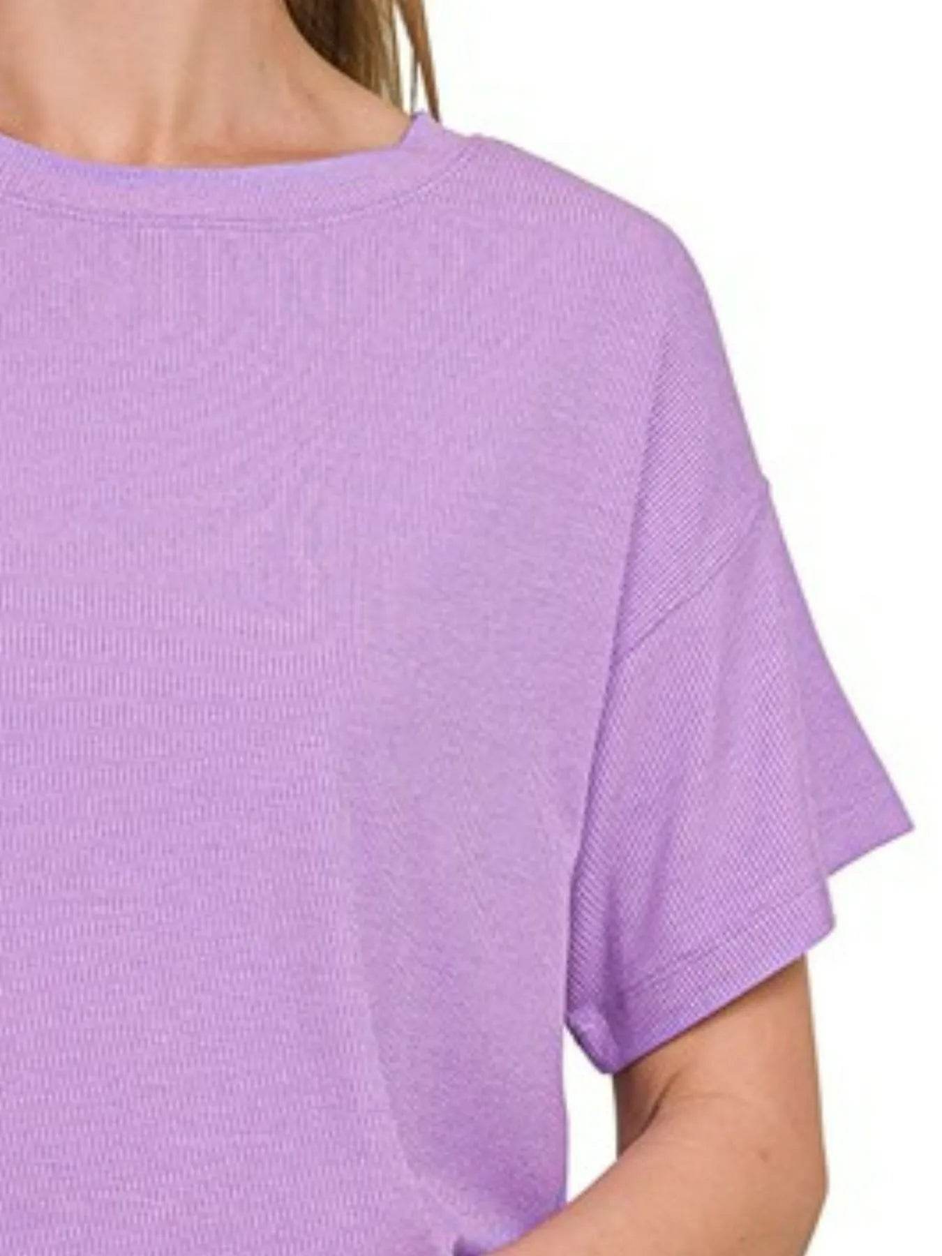 Zenana Ribbed Round-Neck Crop T-Shirt Trendsi 7fb95c59-4661-4d4f-b1cf-f078ce25a51f-Max-Origin