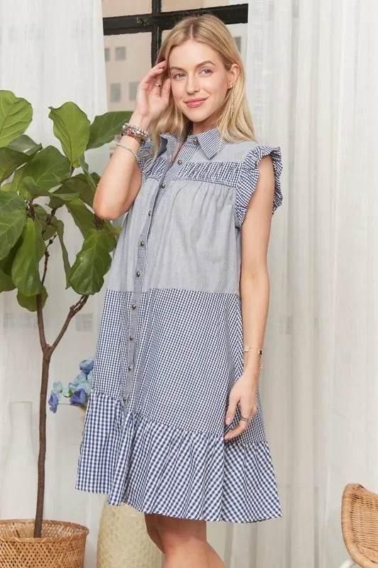 ADORA Button Down Textured Babydoll Dress Trendsi 7fd254564b504a8f89da0169ebe03e9f-Max-Origin