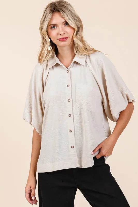 Mittoshop Airflow Short Bubble Sleeve Button Down Shirt Natural Trendsi 7fe03620-e90f-4cbf-b8f1-6bd949b745a2-Max
