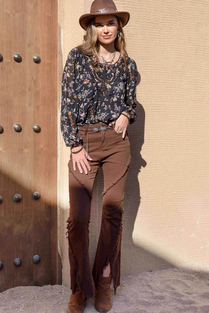 Printed Round Neck Long Sleeve Blouse Trendsi 804ae502ba1c4dd9a602c1f6611bce5c-Max