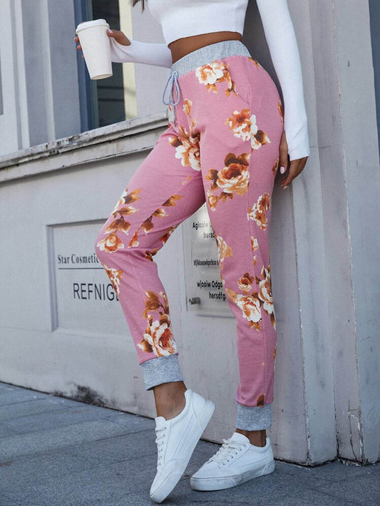 Floral Print Slim Fit Long Pants Floral Trendsi 80568f28141e49c19b05757a093196e5-Max