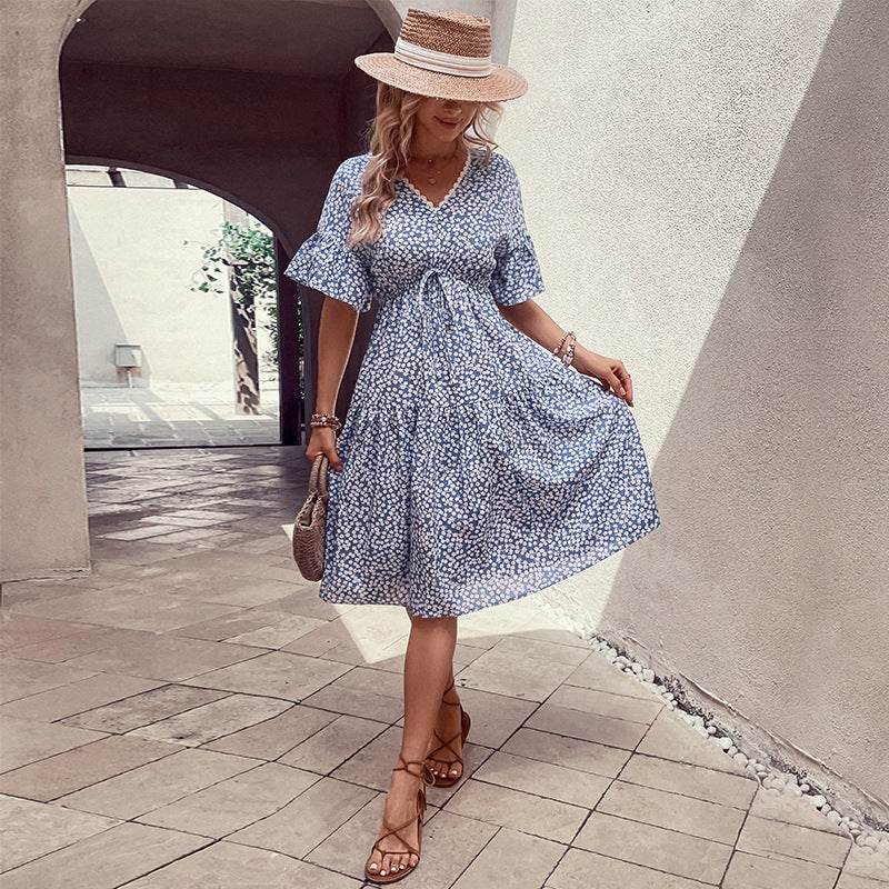 Perfee Floral Flounce Sleeve V-Neck Dress Trendsi 8071daaa836e416aa5cd14dcbfb2c122-Max
