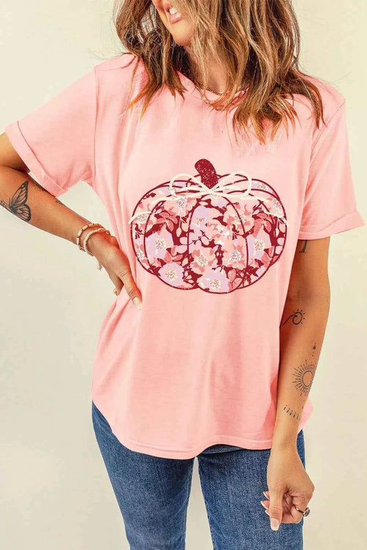Pumpkin Graphic Round Neck Long Sleeve T-Shirt Trendsi 8076c8b3-8eed-4e90-94a9-e1f1ae858ce1-Max