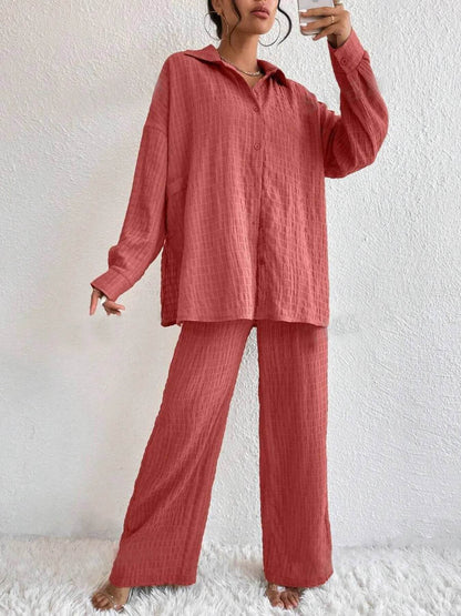 Button Up Long Sleeve Shirt and Pants Set Trendsi 8078a5602918482cbf1f8348cd6cf93f-Max-Origin