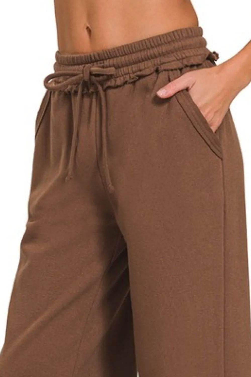 Zenana Fleece Exposed Seam Wide Leg Sweatpants Trendsi 80809868-628e-4350-8832-151e1313dc68-Max-Origin