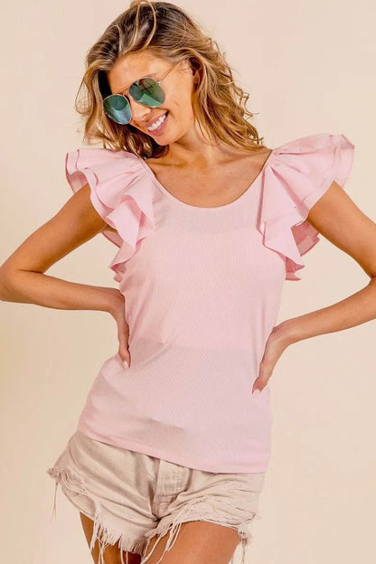 BiBi Wide Layered Ruffle Sleeve Scoop Neck Ribbed Top Trendsi 8088b12e095a47a4bc1368eac1b33f86-Max-Origin