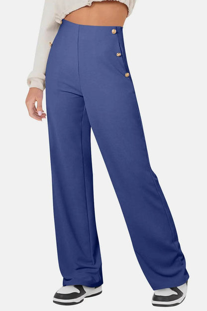 Decorative Button High Rise Pants Dusty Blue Trendsi 80baca73-14ee-4eaa-a22f-8ace0deddc77-Max