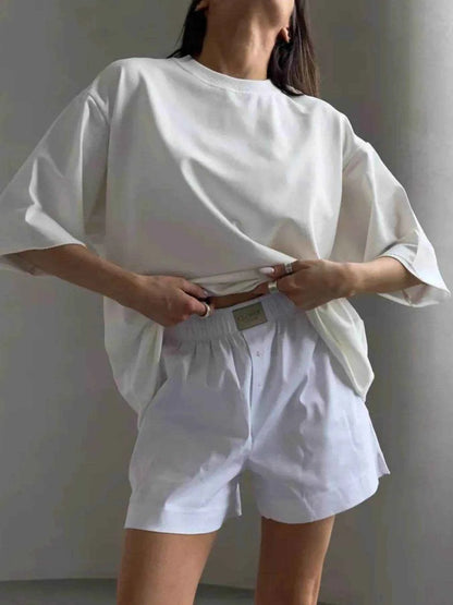 Round Neck Half Sleeve Oversized T-Shirt Trendsi 814ef229-0ee1-4733-813f-79ae3162554e-Max-Origin