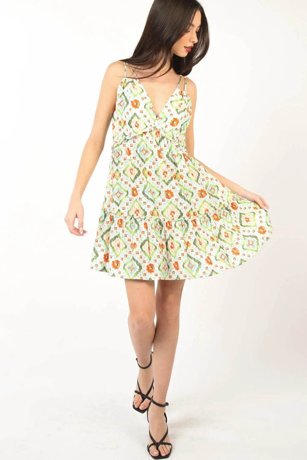 VERY J Floral Back Smocked Ruffled Mini Dress Trendsi 8162edbf-6c19-4874-b622-cc05bdc55c9a-Max