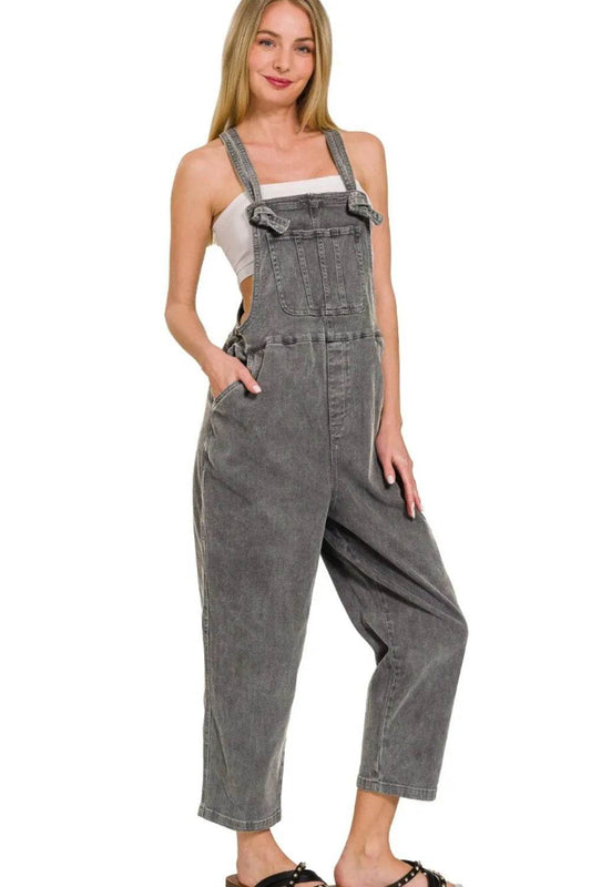 Zenana Washed Knot Strap Relaxed Fit Overalls ASH BLACK Trendsi 819582d5-216b-4ae4-b8eb-d71db61b3069-Max-Origin