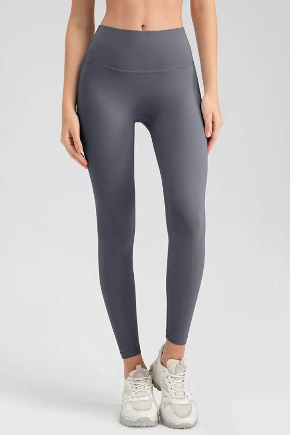Wide Waistband Sport Leggings Charcoal Trendsi 81a1b418417b45a0a06c58e8d2f2fbba-Max