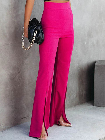 Front Slit Flare Leg Pants Trendsi 81b249b77b9c4196b2c632fb4eb5fcf9-Max