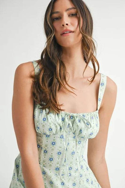 MABLE Floral Print Bustier Back Lace Up Midi Dress Trendsi 81baead92d3e467eb30086a7fd1c2ec7-Max-Origin