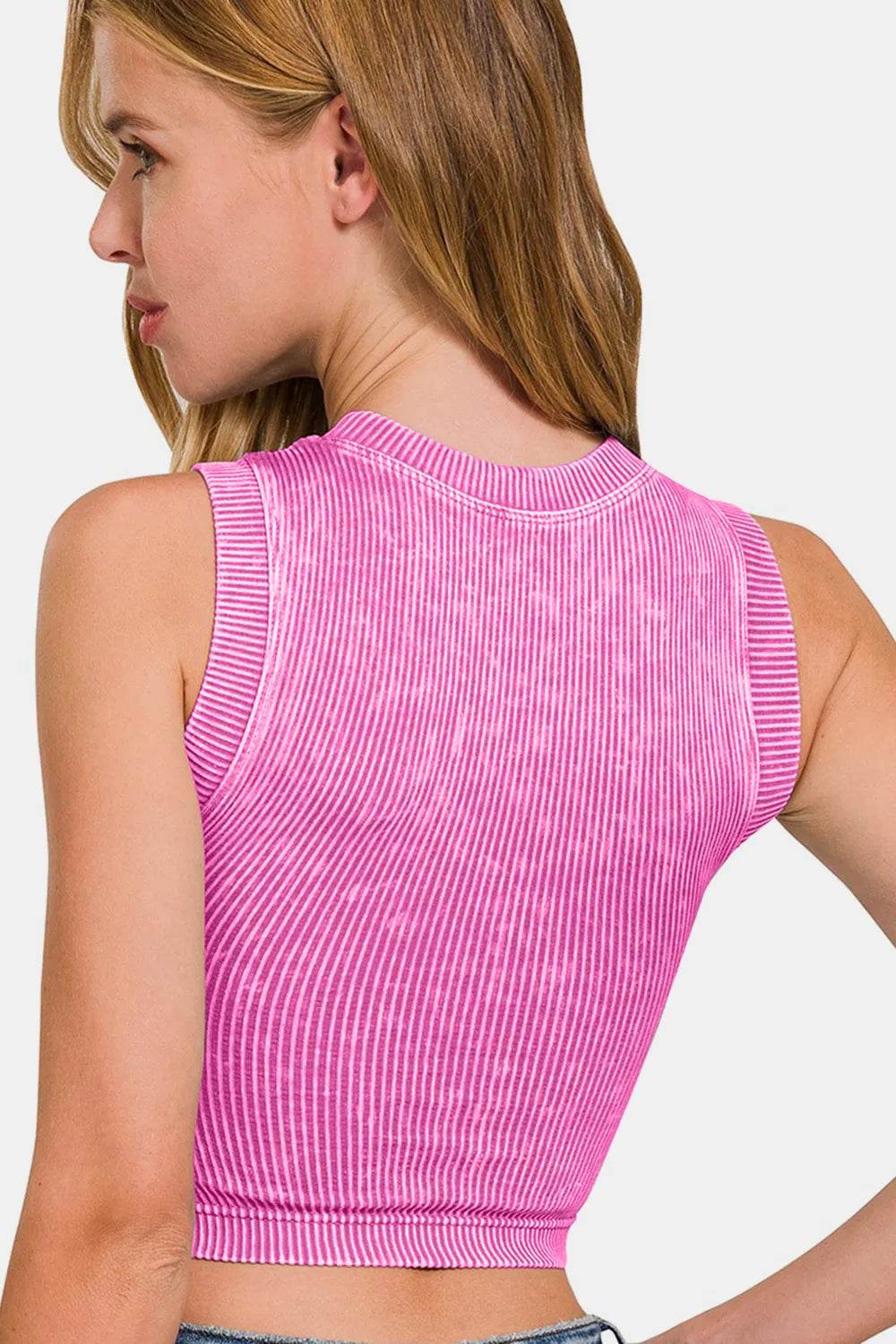 Zenana Washed Ribbed Seamless Crop Tank with Bra Pad Trendsi 81c727dc-a8cd-470c-9dd1-a375cb8c1e3c-Max