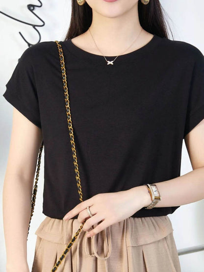 Round Neck Short Sleeve T-Shirt Trendsi 81e226ee-95ca-4326-a5d7-414079fd0133-Max-Origin